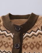 Conjunto niño 3 piezas invierno (suéter lana, camisa cuadros y pantalón elástico)Ideal para clima otoñal  en España