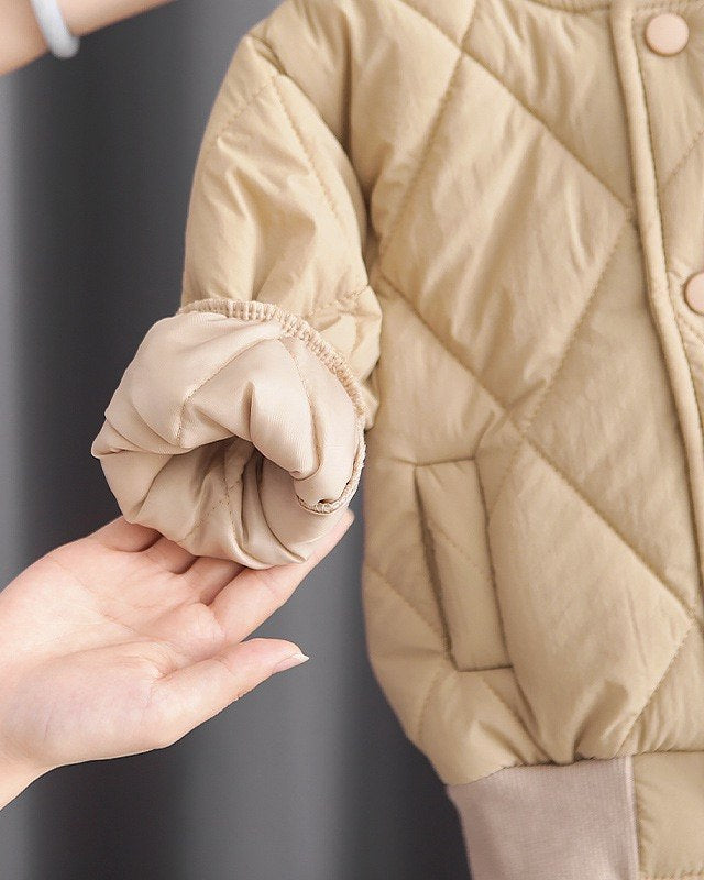 Conjunto bebé niño invierno acolchado de algodón 2 piezas con letra F (chaqueta y pantalón) en España