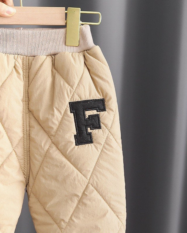 Conjunto bebé niño invierno acolchado de algodón 2 piezas con letra F (chaqueta y pantalón) en España