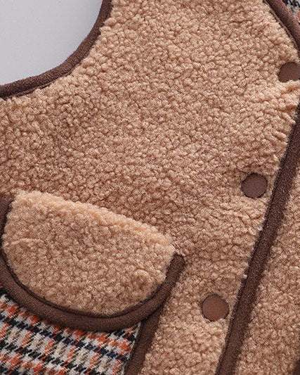 Conjunto bebé invierno 3 piezas ropa bebé invierno chaqueta de felpa, sudadera con capucha y pantalón en España