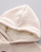 Conjunto bebé invierno 3 piezas ropa bebé invierno chaqueta de felpa, sudadera con capucha y pantalón en España