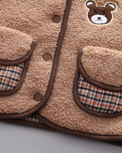 Conjunto bebé invierno 3 piezas ropa bebé invierno chaqueta de felpa, sudadera con capucha y pantalón en España