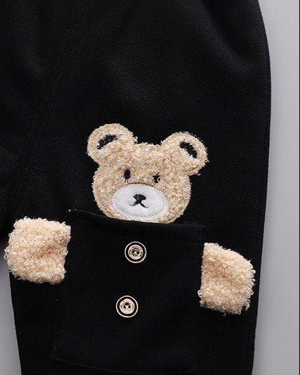 Conjunto bebé invierno 3 piezas ropa bebé invierno chaqueta de felpa, sudadera con capucha y pantalón en España