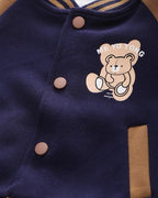 Conjunto deportivo bebé 3 piezas (chaqueta, camiseta interior de algodón y pantalón) con osito | chándal bebé, ropa bebé niño en España