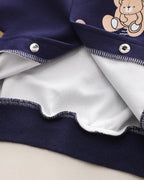 Conjunto deportivo bebé 3 piezas (chaqueta, camiseta interior de algodón y pantalón) con osito | chándal bebé, ropa bebé niño en España