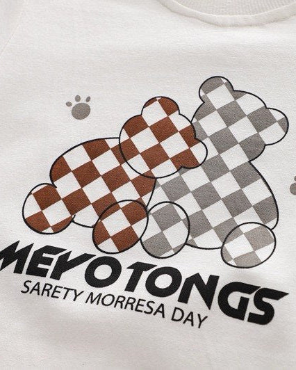 Conjunto deportivo bebé 3 piezas (chaqueta, camiseta interior de algodón y pantalón) con osito | chándal bebé, ropa bebé niño en España