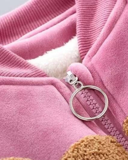 Conjunto Niño Invierno 3 Piezas | Osito Bordado y Chaleco con Capucha