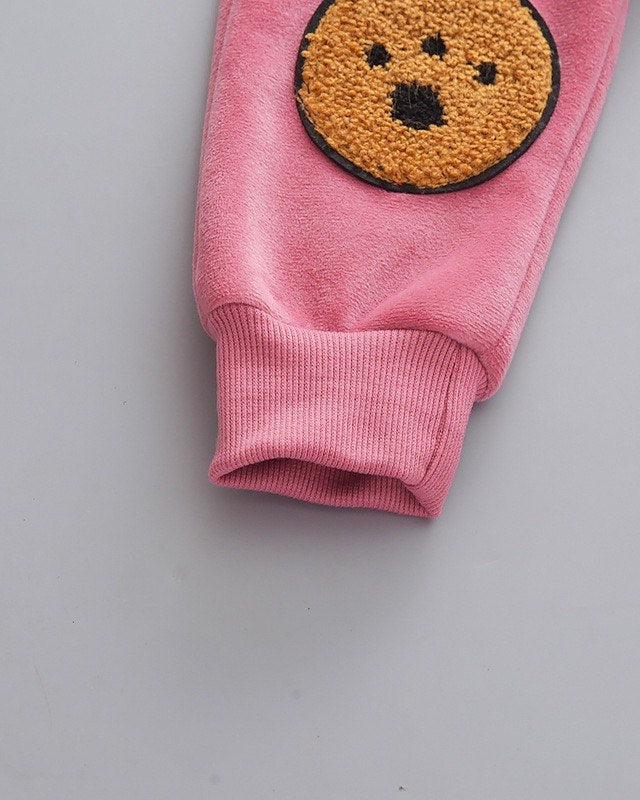 Conjunto Niño Invierno 3 Piezas | Osito Bordado y Chaleco con Capucha