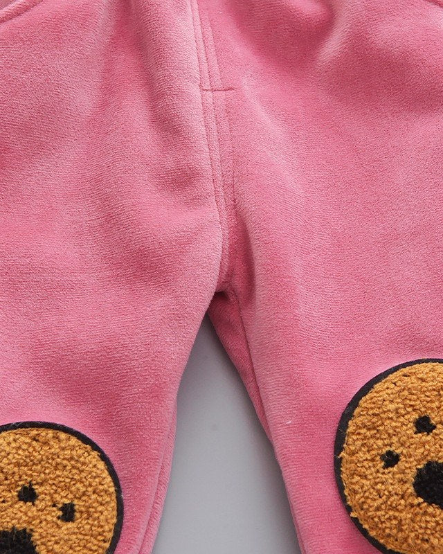 Conjunto Niño Invierno 3 Piezas | Osito Bordado y Chaleco con Capucha