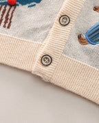Conjunto Bebé Invierno 3 Piezas Suéter Bordado, Camisa y Pantalón