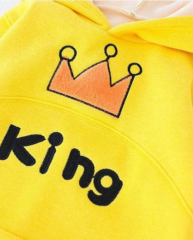 Conjunto niño 2 piezas sudadera con capucha y pantalón vaquero estilo King en España