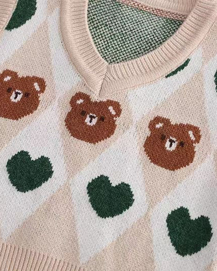 Conjunto Niño Otoño 3 Piezas Chaleco Osito y Vaqueros