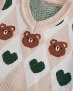 Conjunto Niño Otoño 3 Piezas Chaleco Osito y Vaqueros