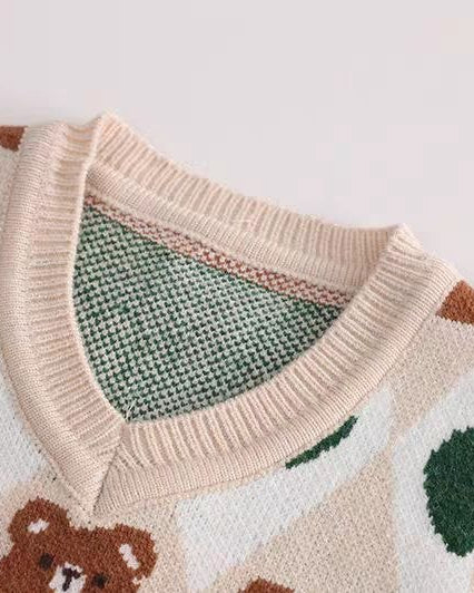 Conjunto niño otoño 3 piezas ropa infantil con chaleco oso y vaqueros en España