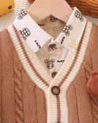Conjunto Niño Invierno 3 Piezas Camisa, Chaleco de Lana y Pantalón