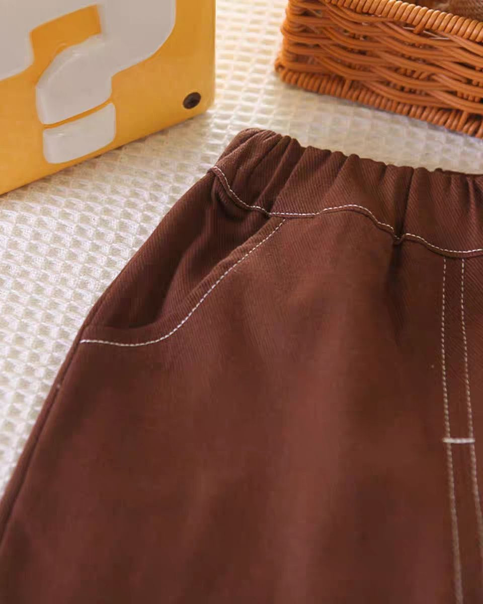 Conjunto Niño Invierno 3 Piezas Camisa, Chaleco de Lana y Pantalón