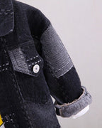 Conjunto vaquero de 3 piezas: chaqueta, camiseta y pantalón  ropa infantil , Ideal para primavera y para clima otoñal ,perfecto para los niños en España
