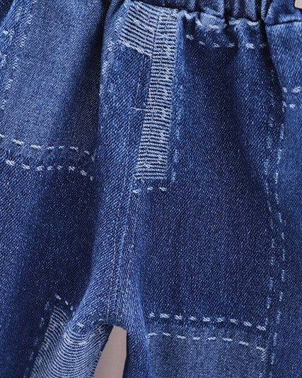Conjunto vaquero de 3 piezas: chaqueta, camiseta y pantalón  ropa infantil , Ideal para primavera y para clima otoñal ,perfecto para los niños en España