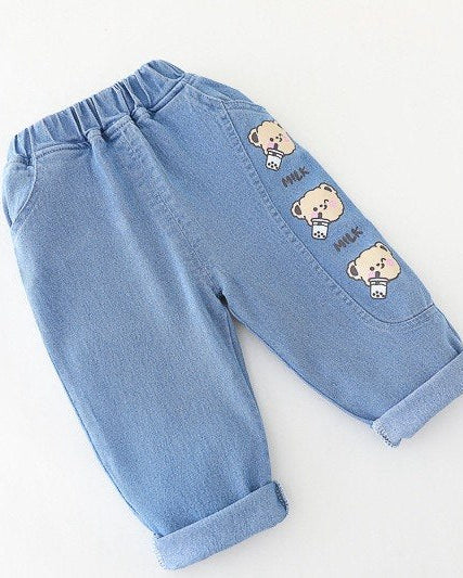 Conjunto bebé 3 piezas con capucha y pantalón vaquero de ositos