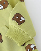 Conjunto bebé 3 piezas con capucha y pantalón vaquero de ositos