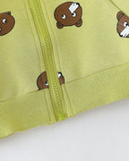 Conjunto bebé 3 piezas con capucha y pantalón vaquero de ositos