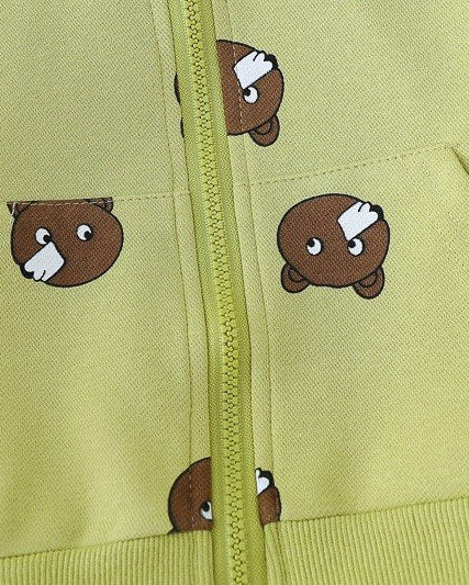 Conjunto bebé 3 piezas con capucha y pantalón vaquero de ositos