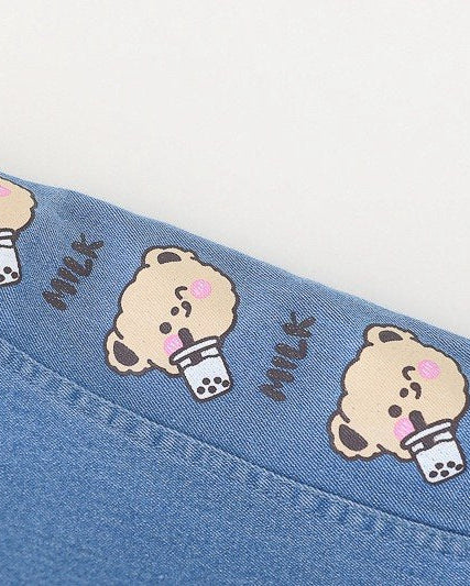 Conjunto bebé 3 piezas con capucha y pantalón vaquero de ositos