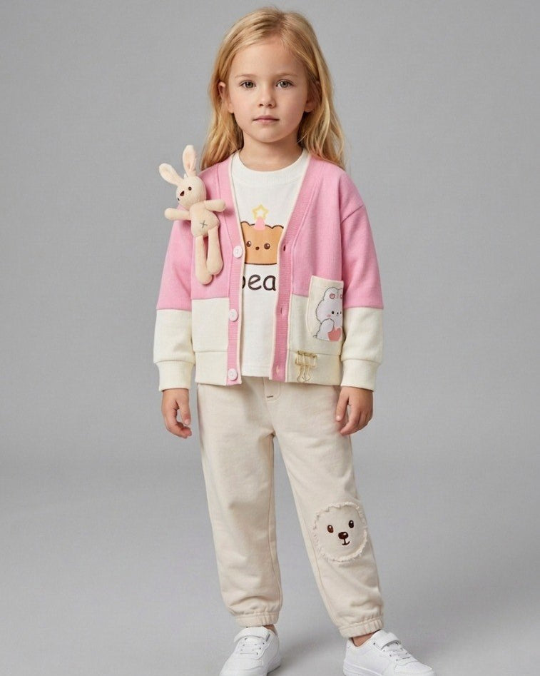 Conjunto Bebé 3 Piezas Osito ,Ropa Bebé Niño y Niña