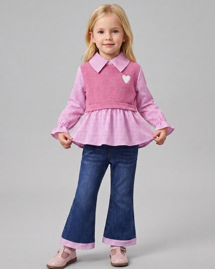 Conjunto Niña Blusa Pantalón Elegante ,Moda España