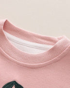 Conjunto Infantil para Niña con Sudadera Bordada y Pantalón Vaquero Moda Cómoda y Elegante