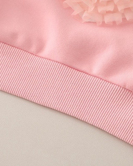 Conjunto Infantil para Niña con Corazón 3D y Pantalón Vaquero Cómodo y Elegante