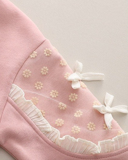 Conjunto Infantil para Niña con Sudadera Bordada y Pantalón Vaquero Moda Cómoda y Elegante