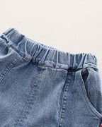 Conjunto Infantil para Niña con Sudadera Bordada y Pantalón Vaquero Moda Cómoda y Elegante