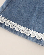 Conjunto Infantil para Niña con Corazón 3D y Pantalón Vaquero Cómodo y Elegante