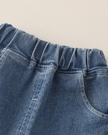 Conjunto Infantil para Niña con Corazón 3D y Pantalón Vaquero Cómodo y Elegante