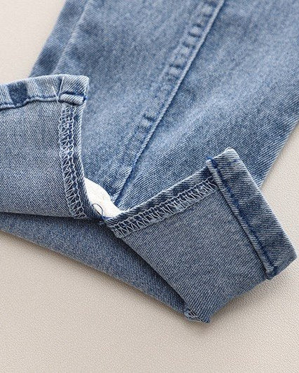Conjunto Infantil para Niña con Sudadera Bordada y Pantalón Vaquero Moda Cómoda y Elegante