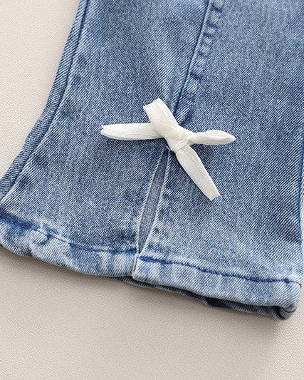 Conjunto Infantil para Niña con Sudadera Bordada y Pantalón Vaquero Moda Cómoda y Elegante