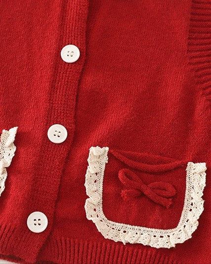 Conjunto Elegante de 3 Piezas para Niña  Chaleco de Punto, Blusa y Pantalón Vaquero
