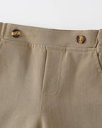 Conjunto bebé elegante 4 piezas body, tirantes, corbata y gorro