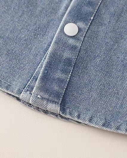 Conjunto Infantil de 3 Piezas para Niño  Camisa Denim, Chaleco de Punto y Pantalón Vaquero