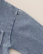 Conjunto Infantil de 3 Piezas para Niño  Camisa Denim, Chaleco de Punto y Pantalón Vaquero