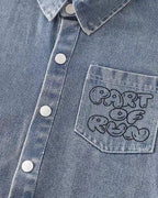 Conjunto Infantil de 3 Piezas para Niño  Camisa Denim, Chaleco de Punto y Pantalón Vaquero
