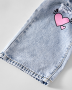 Jeans Wide Leg para Niña con Estampados Fashion