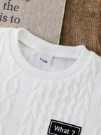 Conjunto de invierno elegante con mangas largas y vaqueros