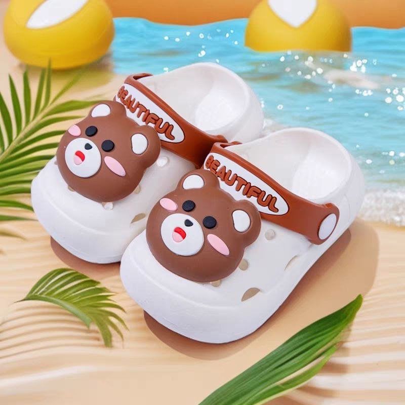 Sandalias infantiles de verano con dibujos animados, diseño ligero y de goma