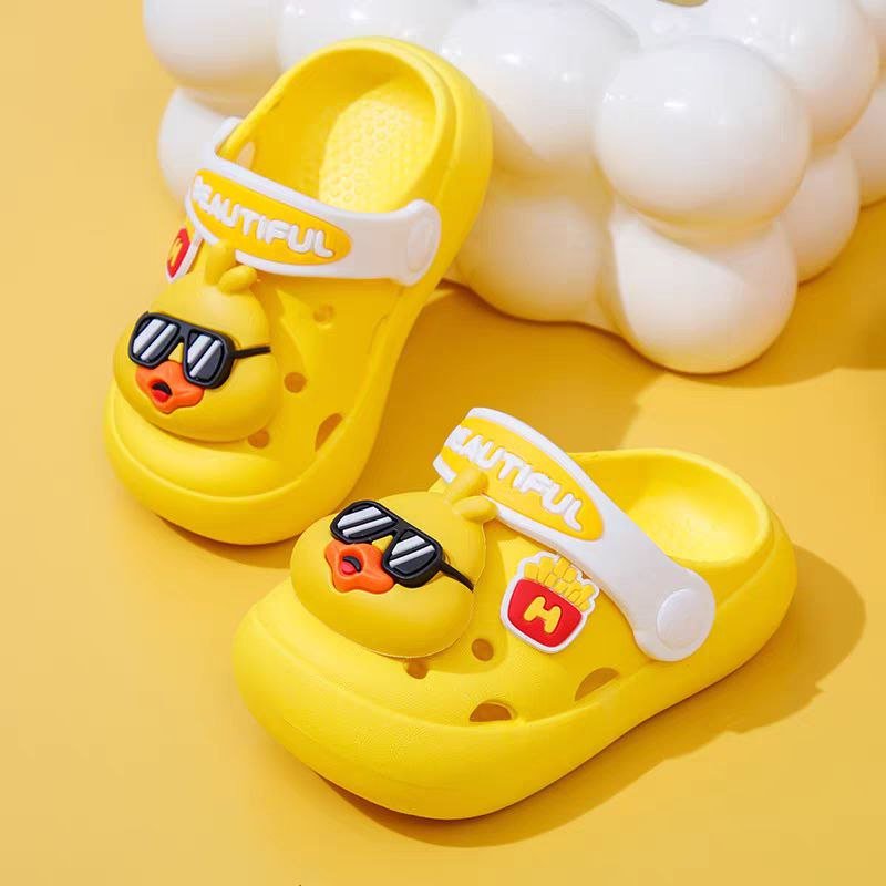 Sandalias infantiles de verano con dibujos animados, diseño ligero y de goma