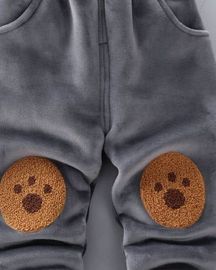 Conjunto niño invierno 3 piezas ropa infantil con osito bordado y chaleco con capucha , Ideal para clima otoñal en España