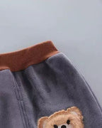 Conjunto niño invierno 3 piezas ropa infantil con osito bordado y chaleco con capucha , Ideal para clima otoñal en España