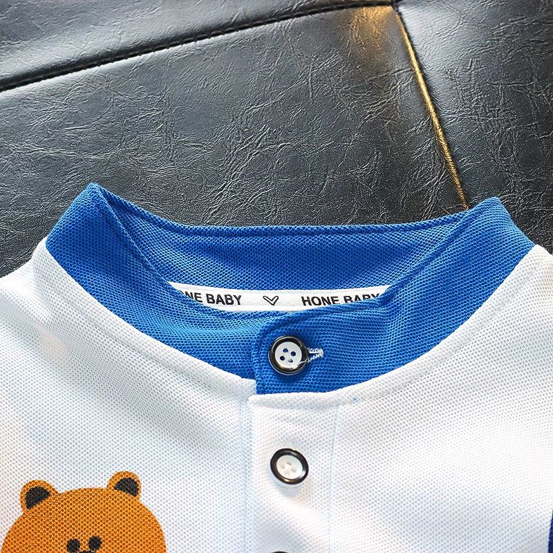 Conjunto con estampado de oso, diseño de verano para niños