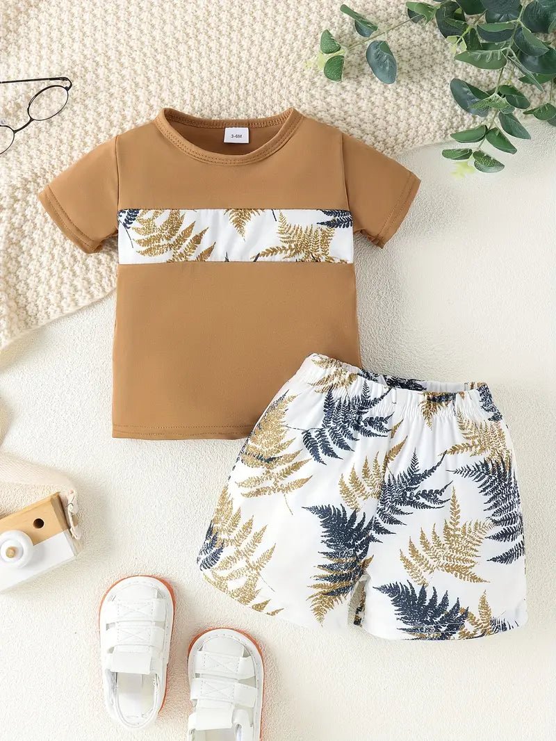 Conjunto veraniego de 2 piezas: camiseta y pantalón corto para niños